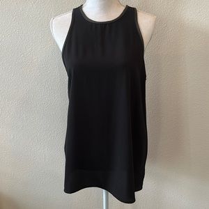 Black Top with leather detail